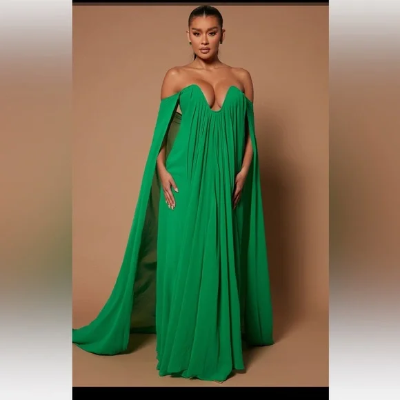 Fashion Nova | Dresses | Beautiful Green Fashion Nova Gown Sold Out Nwt |  Poshmark